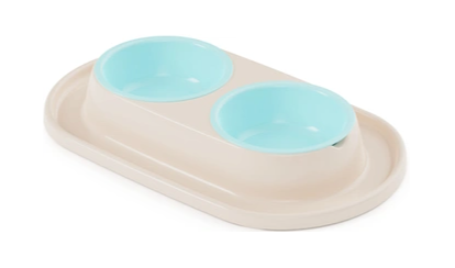 Купить alta Мур-Мяу миска двойная на подставке для собак и кошек, светло-бежевая