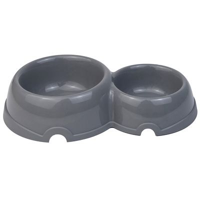 Купить СКИДКА yami-yami  двойная круглая миска для кошек пластиковая, черная