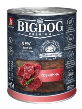 Купить ЗООГУРМАН big dog premium консервы для взрослых собак с говядиной
