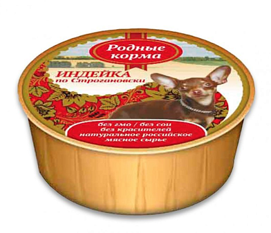 Купить Родные корма влажный корм для собак, индейка по-строгановски (ламистер)