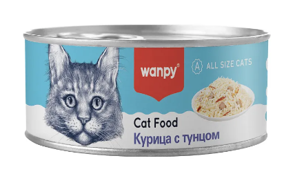 Купить wanpy cat Консервы для кошек "Курица с тунцом"