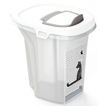 Купить moderna  контейнер для корма trendy story влюбленные коты 6л. (белый)