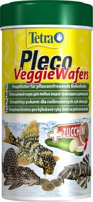 Купить tetra pleco veggie wafers корм для всех видов травоядных донных рыб, пластины
