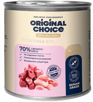 ORIGINAL CHOICE Elite Nutrition Adult Mini консервы для собак мелких пород телятина с индейкой