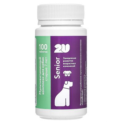 Купить 2u senior мультивитаминный комплекс для пожилых собак