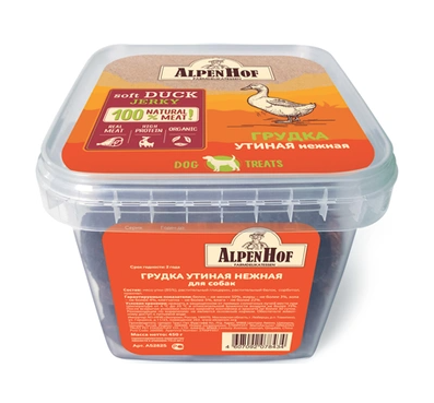 Купить alpenhof лакомство для собак средних и крупных пород Грудка утиная нежная