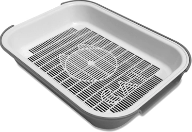 Купить zooexpress туалет для кошек КЭТ с сеткой серый