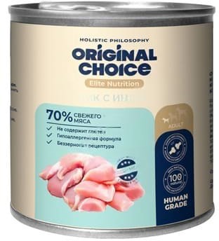 ORIGINAL CHOICE Elite Nutrition Adult Mini консервы для собак мелких пород кролик с индейкой