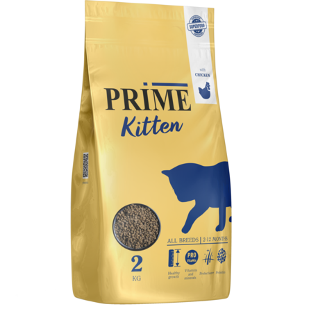 Купить prime kitten сухой корм для котят 2-12 мес с курицей