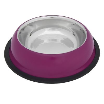 Купить tappi Кута миска металлическая с нескользящим покрытием для собак, розовая