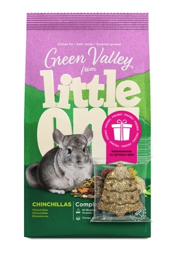 Little One Зеленая долина: Сухой корм из разнотравья для шиншилл + Колокольчик подарок