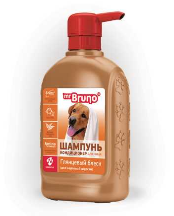 Купить mr.bruno Шампунь-кондиционер "Глянцевый блеск" для короткошерстных собак