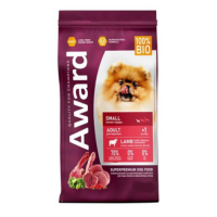 Купить award сухой корм для взрослых собак мелких и миниатюрных пород с ягненком и индейкой с добавлением брокколи и брусники