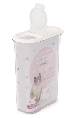Купить alta Лекси контейнер для кошек пластиковый для корма, белый