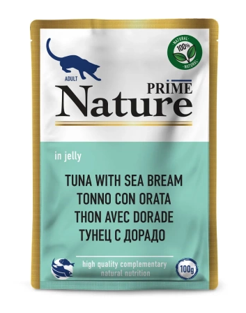 Купить prime nature влажный корм для взрослых кошек тунец с дорадо (пауч)