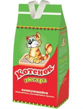 Котенок Наполнитель для кошек комкующийся экстра