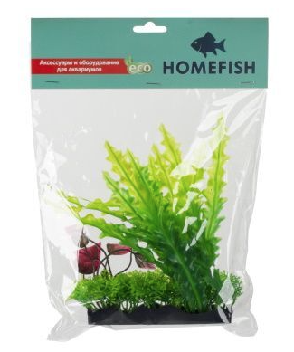 Купить homefish Асплениум и людвигия растение для аквариума пластиковое с грузом