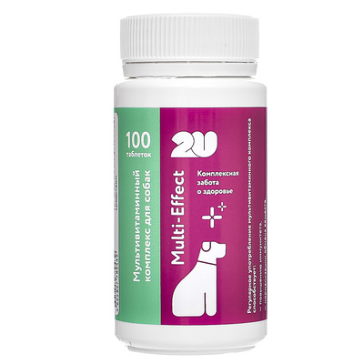 Купить 2u multi-effect мультивитаминный комплекс для собак 