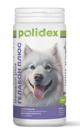Купить polidex Гелабон плюс для взрослых собак всех пород для профилактики заболеваний суставов, костей