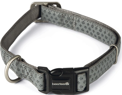 Купить beeztees macleather Ошейник нейлоновый для собак искуственная кожа серый