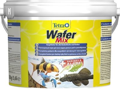 Купить tetra wafer mix корм для ракообразных и донных рыб, чипсы