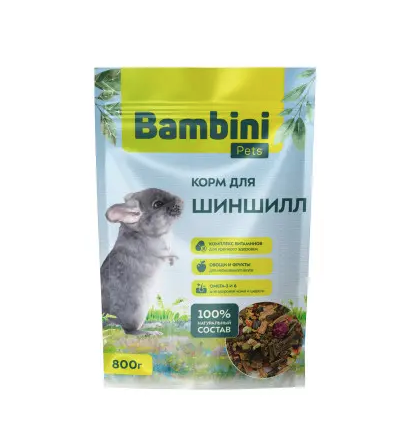 Купить bambini pets Сухой корм для шиншилл