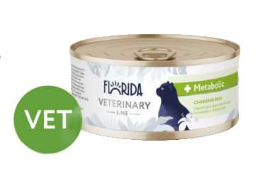 Купить florida vet metabolic консервы для взрослых кошек для снижения веса и при склонности к ожирению