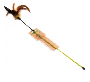 Homecat Дразнилка для кошек, с цветными перьями на пружине, с колокольчиком