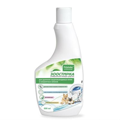 Купить pchelodar Зоостирка, средство для стирки и чистки загрязнений животного происхождения, 500мл