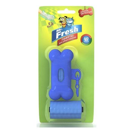 Купить mr.fresh Пакеты для выгула собак гигиенические + брелок-держатель