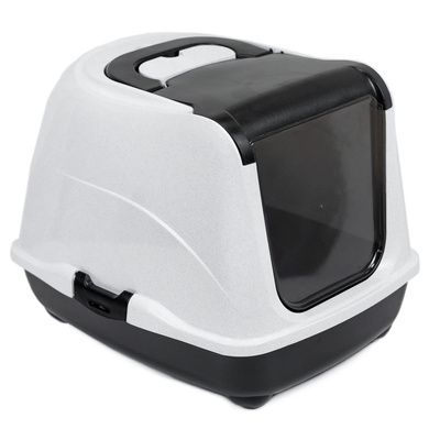 Купить СКИДКА yami-yami туалет закрытый с дверцей для кошек, черный