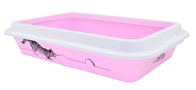 СКИДКА ZOOexpress туалетная кошек lucky с рамкой и с рисунком 