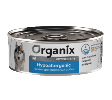 Organix vet  HYPOALLERGENIC консервы для взрослых собак при пищевой аллергии