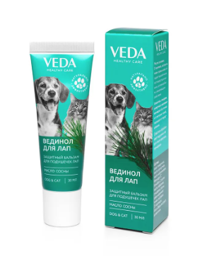 Веда Вединол Бальзам для лап собак и кошек с маслом сосны 