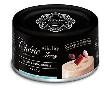 Купить pettric cherie healthy living влажный корм для взрослых кошек  Мусс из курицы и тунца (банка)