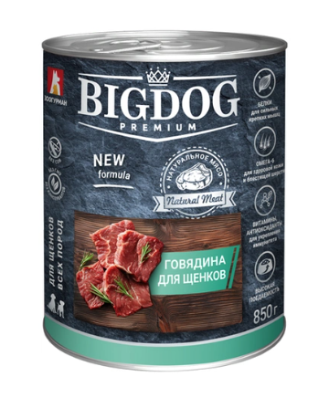 Купить ЗООГУРМАН big dog premium консервы для щенков с говядиной