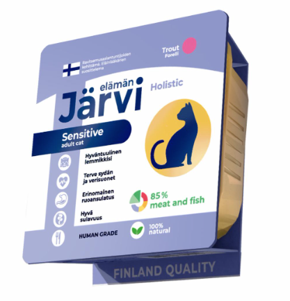 Купить jarvi Паштет для кошек с чувствительным пищеварением с форелью (ламистер)