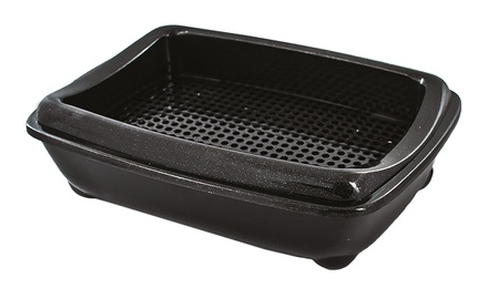 Купить yami-yami туалет для кошек с рамкой-сеткой, глубокий, черный