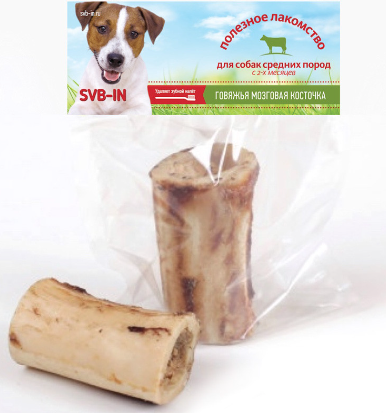 Купить svb-in лакомство для взрослых собак средних пород, кость мозговая запеченная