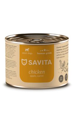 Купить savita консервы для собак «Курица с яблоком и морковью»