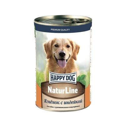 Купить happy dog консервы для собак: ягненок и индейка (фарш)