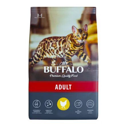 Купить mr.buffalo сухой корм для взрослых кошек, курица