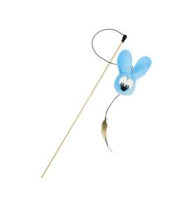 GOSI Игрушка для кошек Дразнилка МехоЗаяц Кэнди голубой