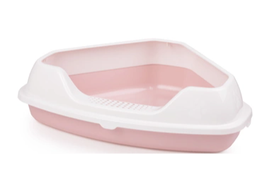 Купить alta Лоток для кошек лекси угловой с бортом, розовый