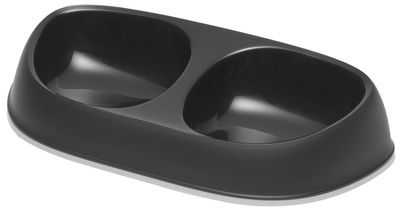 Купить moderna sensibowls миска двойная пластиковая для собак и кошек, черная