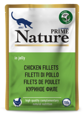 Купить prime nature cat влажный корм для кошек Куриное филе в желе (пауч)