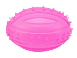 HOMEPET TPE игрушка для собак мяч регби с шипами прозрачный с пищалкой