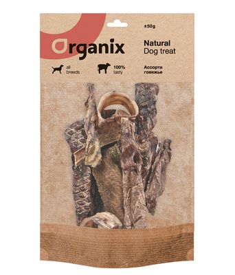 Купить organix премиум лакомство для собак Ассорти говяжье