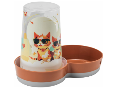 Купить moderna tasty large автокормушка нескользящая пластиковая для кошек, карамельная