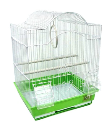 Купить №1 клетка для птиц укомплектованная, фигурная крыша